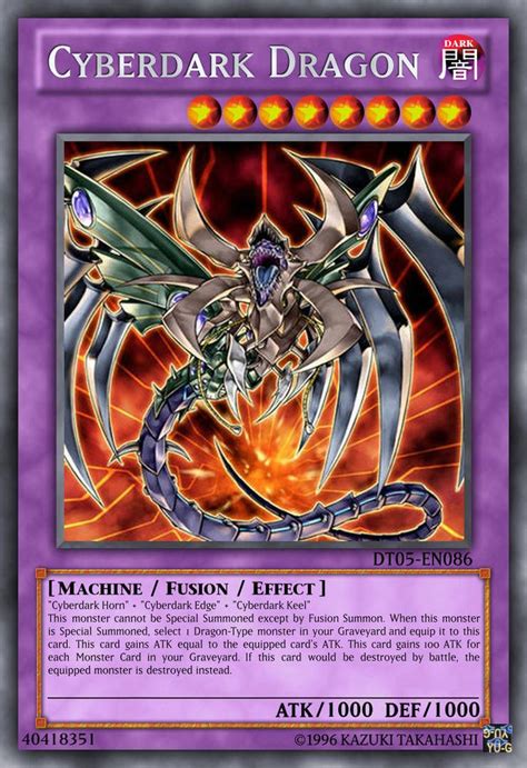 Use "Re-Fusion" to retrieve this card from the Graveyard and as an extra Equip card. . Yugioh cyberdark